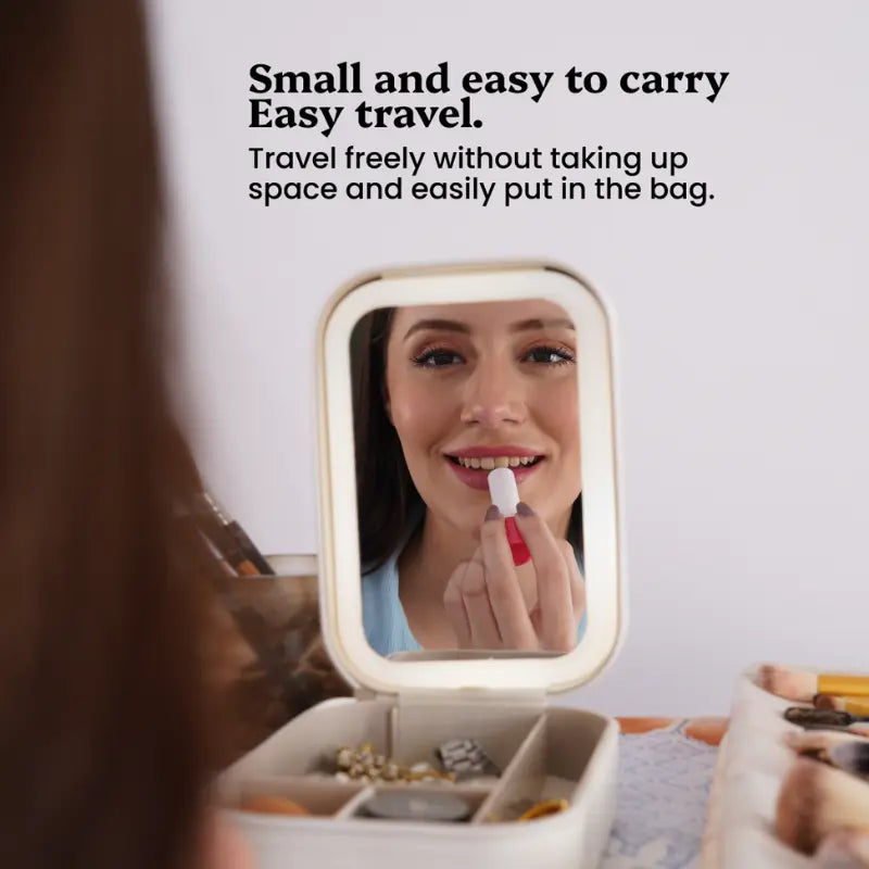 Mini Makeup Vanity with LED Mirror