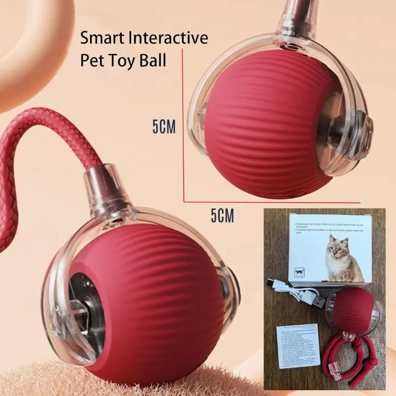 FurPlay™ Automatic Rolling Pet Toy - Rechargeable | Non-Toxic | Long Playtime
