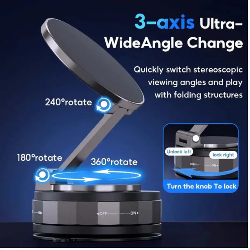 FlexiMag™ 360° Magnetic Phone Stand | Works with  All Phones & Cases