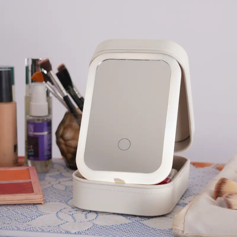 Mini Makeup Vanity with LED Mirror