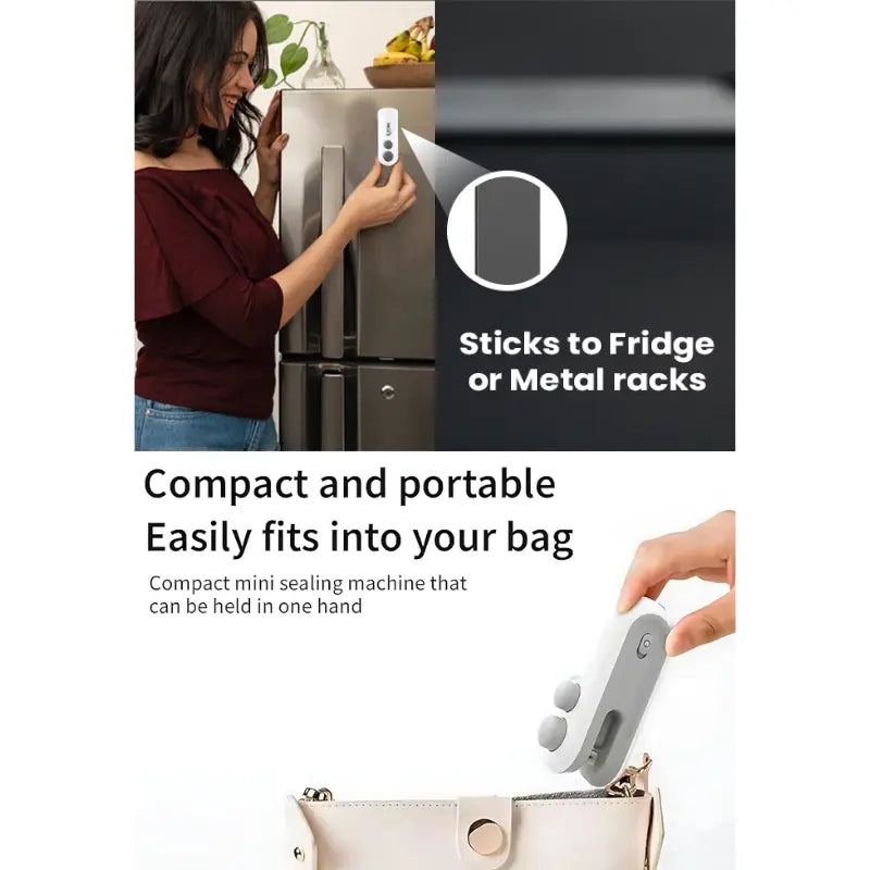 PureSeal Pro™ – Rechargeable Airtight Mini Sealer | No Preheating