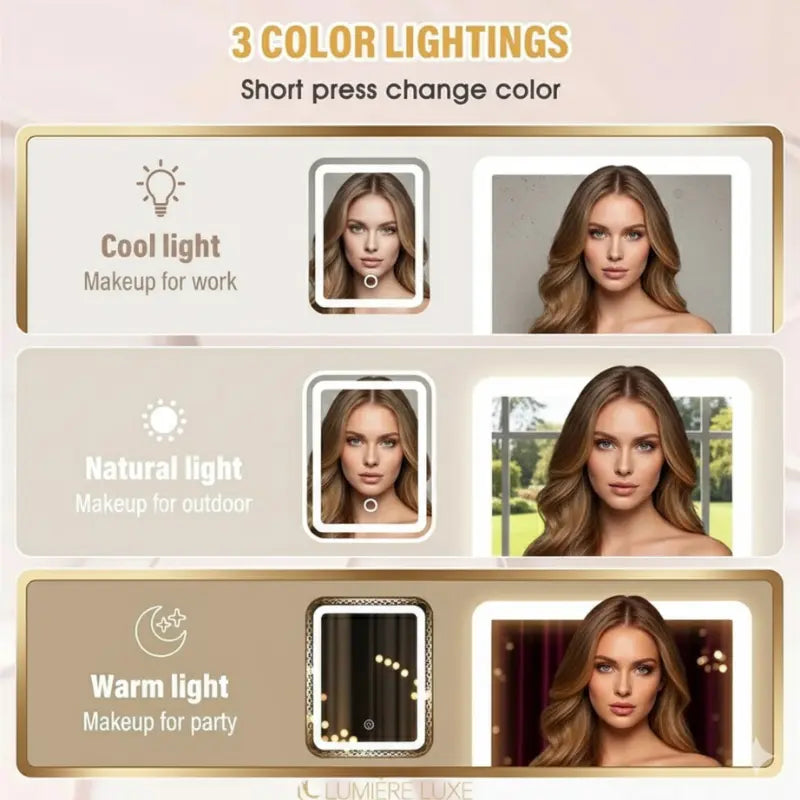 Mini Makeup Vanity with LED Mirror