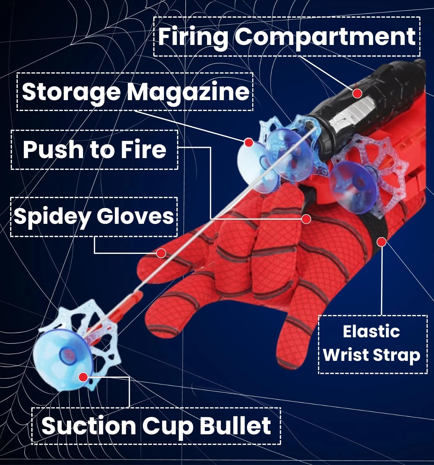 Spiderman Web Shooter (Buy 1 Get 1) - Pack of 2 for Both Hands