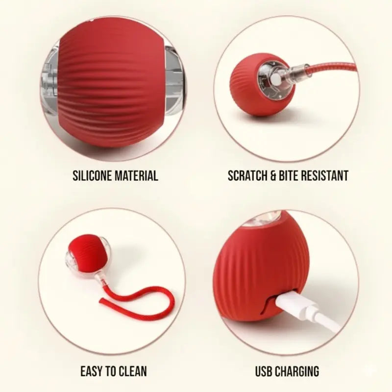 FurPlay™ Automatic Rolling Pet Toy - Rechargeable | Non-Toxic | Long Playtime