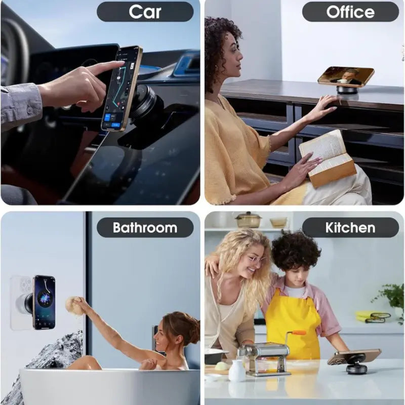 FlexiMag™ 360° Magnetic Phone Stand | Works with  All Phones & Cases