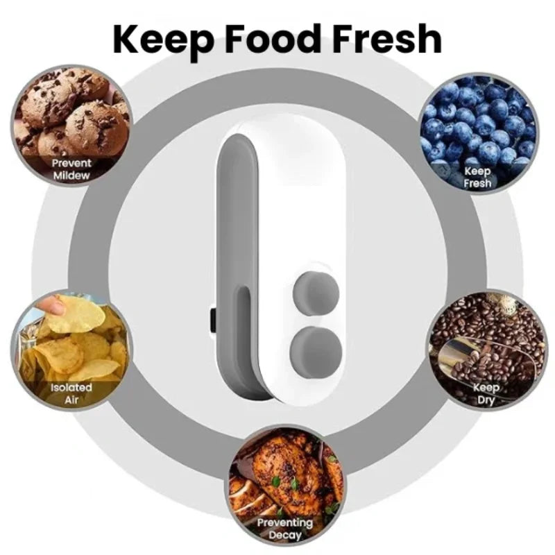 PureSeal Pro™ – Rechargeable Airtight Mini Sealer | No Preheating